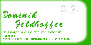 dominik feldhoffer business card